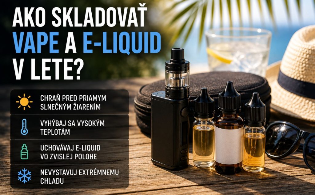 Ako skladovať vape a e- liquid pošas leta