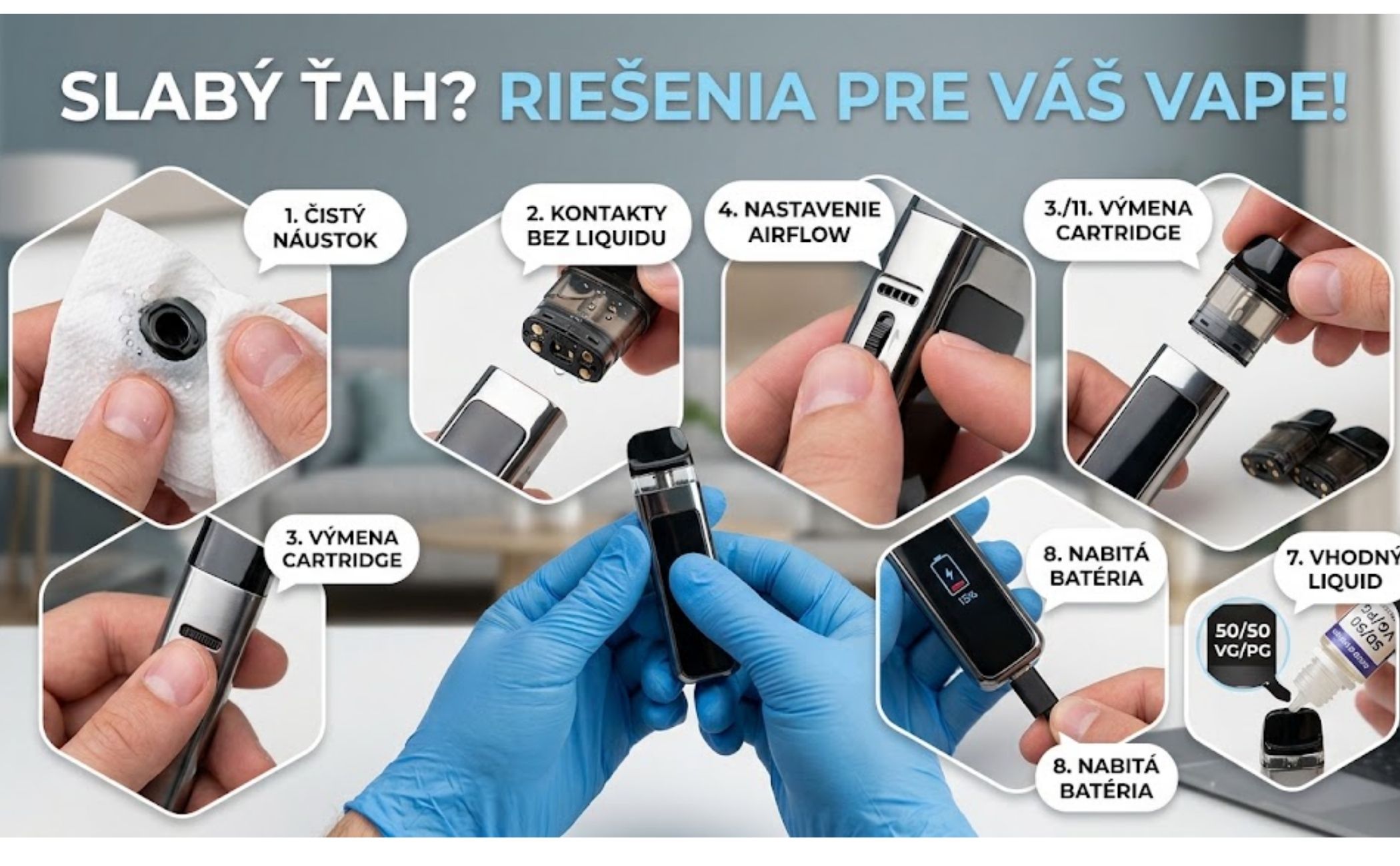 Prečo elektronická cigareta slabo ťahá