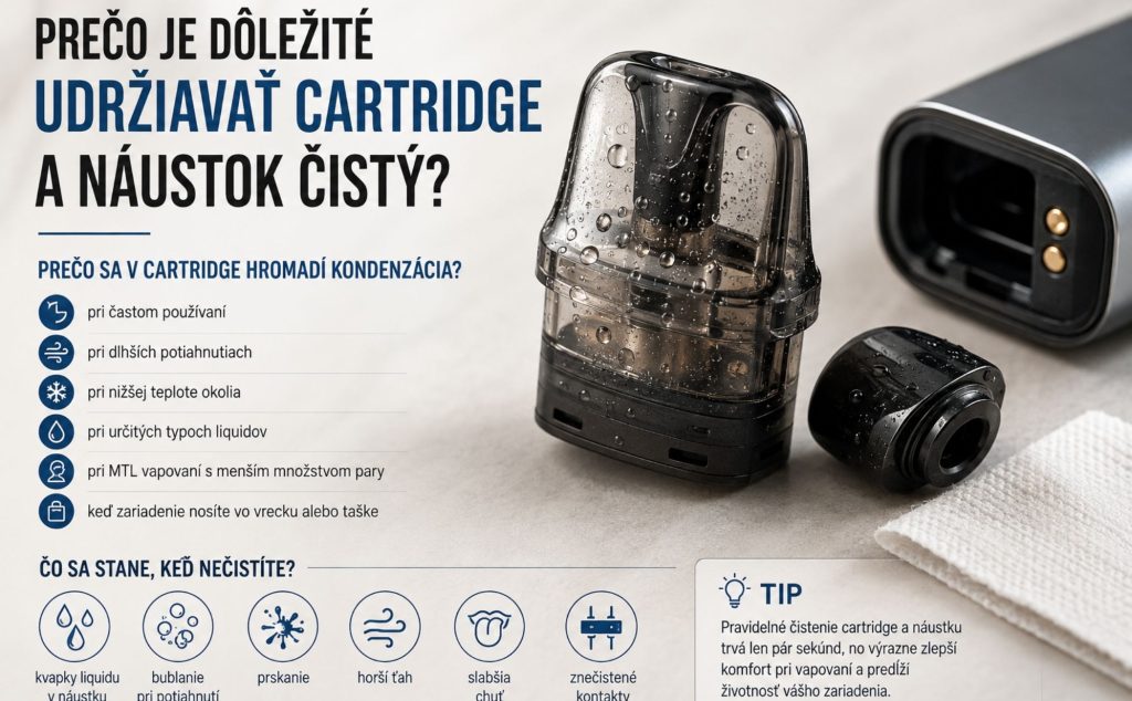 Zanedbaná údržba cartridge a náustku