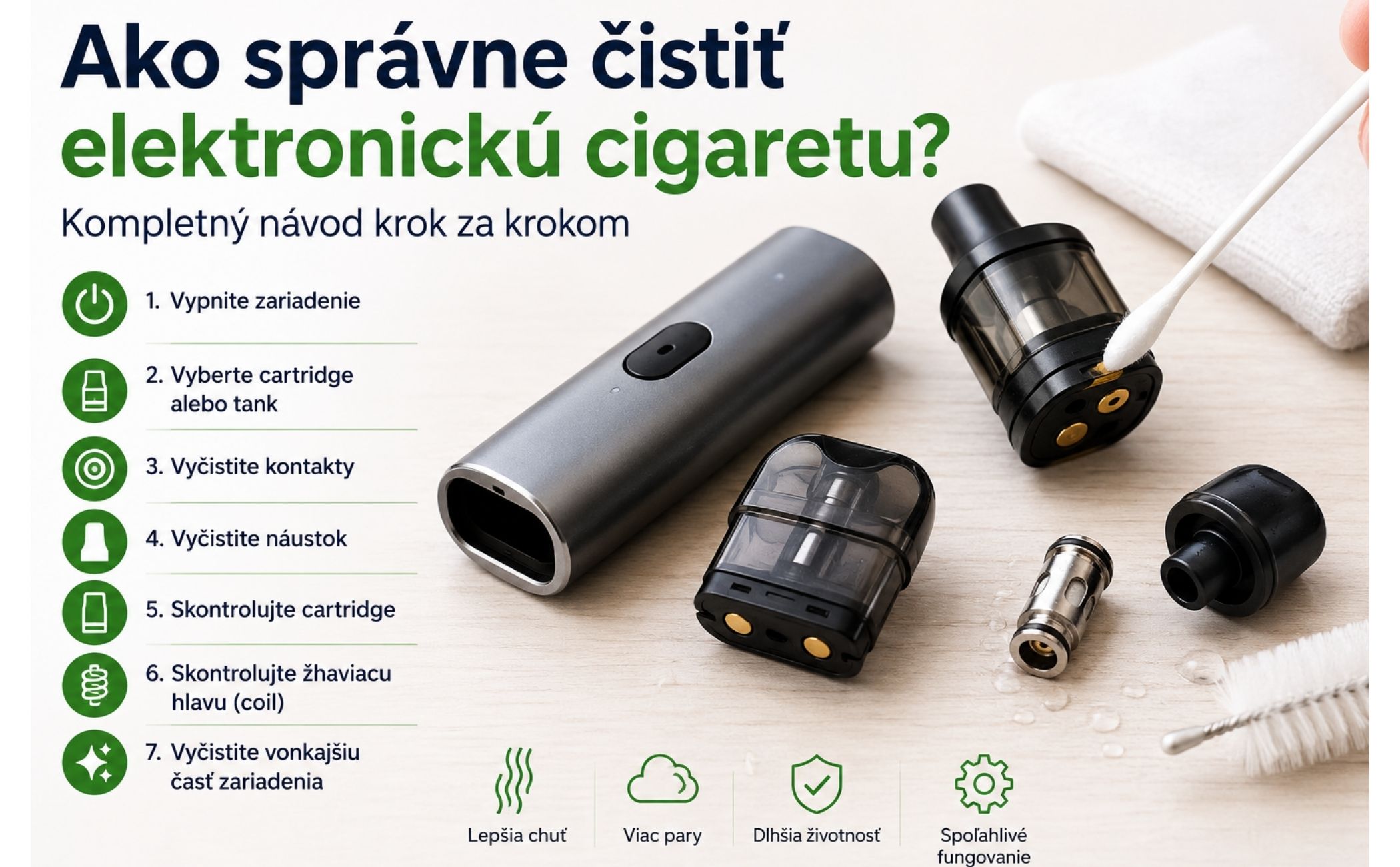 Ako správne čistiť elektronickú cigaretu