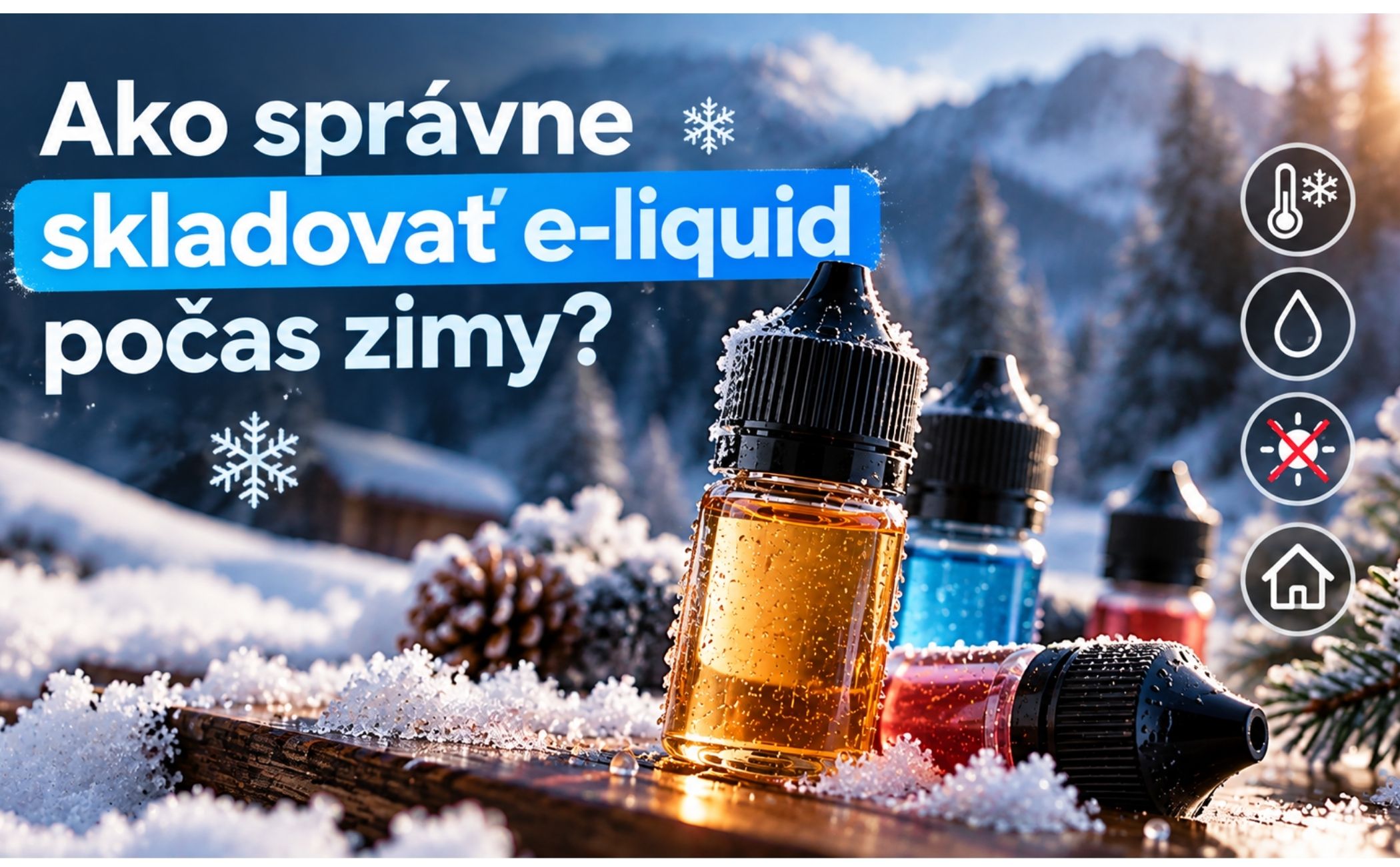 Ako správne skladovať e-liquid počas zimy